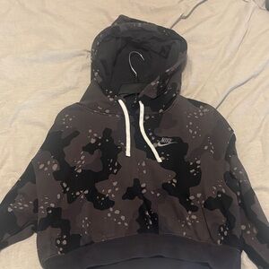 Nike Black and Gray Camo Hoodie